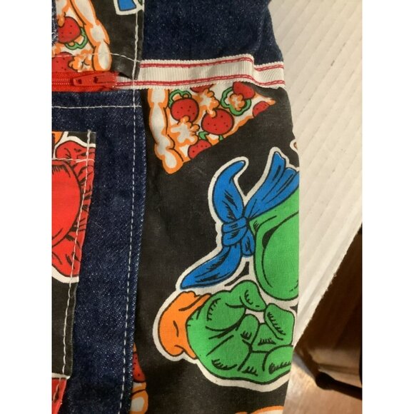 Vintage Teenage Mutant Ninja Turtles Denim Backpack 1991 - 16’’X13’’. Fabrini - Picture 12 of 16